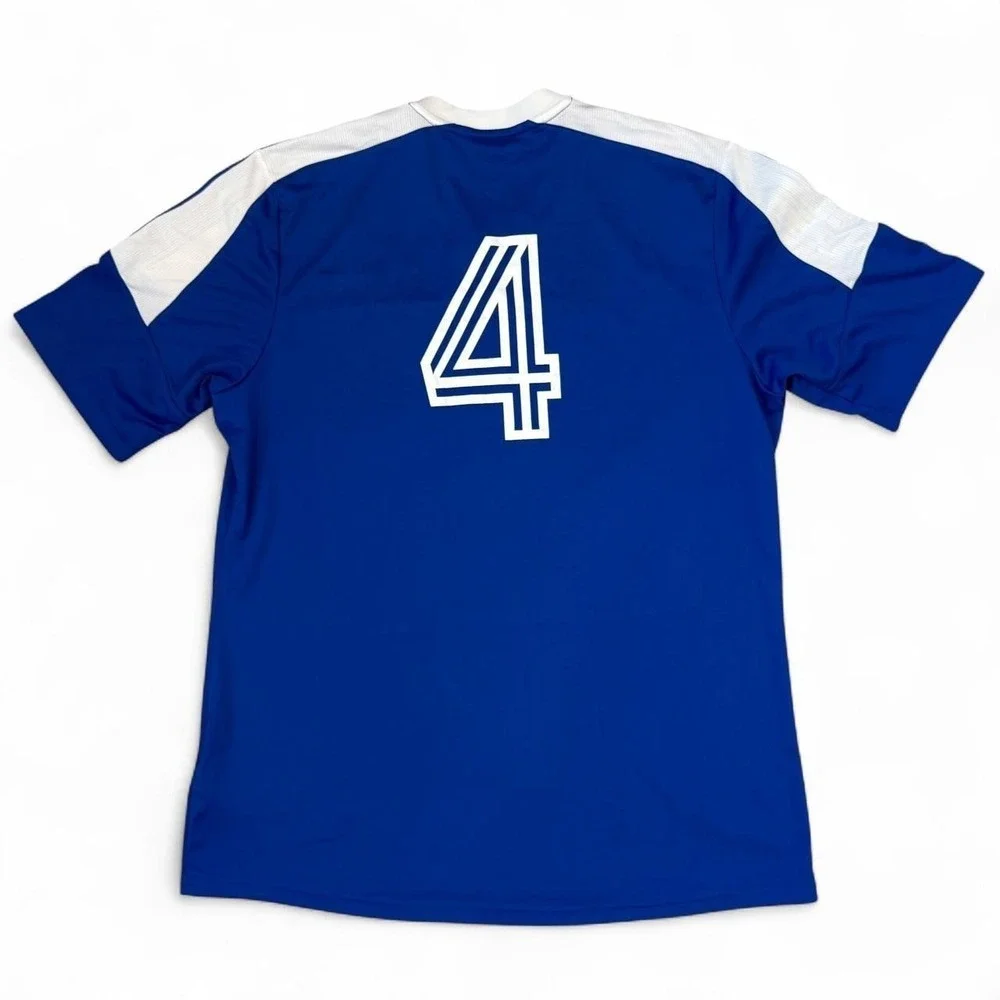 Adidas 2010s Blue & White Soccer Futbol Jersey Men's Size XL Sportswear Summer